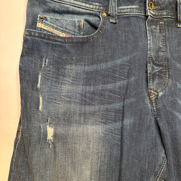 Diesel Buster Jeans Mens Regular Slim Tapered Stretch Tag is 34x34 Distressed - Picture 5 of 16